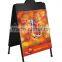 Wholesale Iron Two Sides Advertising Poster Display Stands with Small Round Header