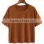 SheIn Crew Neck Loose Stock Plain Khaki T Shirt