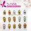 3d metal nail art decoration, alloy nail art decoration, metal nail art