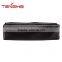 Large capacity black leather pencil case