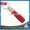 Quality faux skin leather key chain rings with Neuter Stripe or Single color