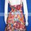 Breathable lady fashion dress, dress women, Spaghetti Strap Floral Printed Dresses