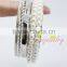 Latest Silver Bangles Sets Multilayer Bracelet Sets(4pcs) White Pearl Elegant Bangles Women Partywear For 2016New Intrend style