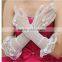 White Mesh Structure Satin Gloves Bridal Satin Gloves