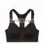 custom black fitness women padded sports bra adjustment seamless sports bra