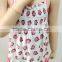 Girls Fashion Printed 100%cotton Cute Two-piece Dress