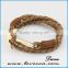 2016 Top selling simple design anchor braided leather bracelet