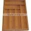DT019/Bamboo Expandable Drawer Organizer,Utensil-Cutlery Utility Drawer Organizer
