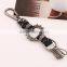 Vintage punk style leather keychain