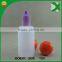 plastic 50ml ldpe ejuice favor bottle with long thin tip