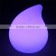 Multi color change waterdrop shape led table lamp with remote control