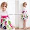 Birthday dress for girl of 7 year old beautiful floral printed baby girl dress 2015