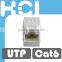 Made in Taiwan RJ45 Cat6 180Degree UTP Keystone Jack