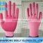 nylon knitted black latex coated wrinkle finish palm working gloves