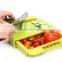 Multi-function cutting board with drawer board plastic drawer receive chopping block nano antibacterial