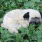 Lifelike Breathing Plastic Plush Dog Figurines