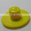 round yellow ear tag for pig 30*30 mm