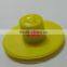 round yellow ear tag for pig 30*30 mm