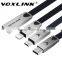 Voxlink 2017 New 5V 1A Zinc Alloy flat Fast Charging Data Sync usb Cable for iPhone 6 6s Plus 5s 5 iPad mini/Samsung/HTC