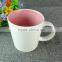 2016 New Products Ceramic Porcelain White Pink Mugs Beer Bulk