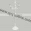 Wedding White Candelabra 5 Light with flower Bowl( optional) / Aluminium Candelabra for Decoration 90 cms