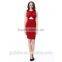 New design sleeveless sexy red color rayon fabric type tempting night party dresses for women
