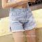 Wholesale summer europe style women fashion jeans short pants high waist denim shorts