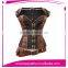 Victoria Brown Steampunk Leather neck slimming corset