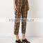 nice design mid-rise printed straight fashion trousers for women