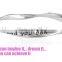 custom design logo bangle inspired words bangles new unique twist alloy bangles for 2016 promotional items