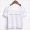 Ladies Basic Plain Short Sleeve Black Custom Crop Top