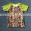 Wholesale short sleeves customize kids raglan t shirt boys icing ruffle raglan