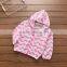 Wholesale summer hooded light cotton zipper girls jacket
