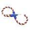 Durable Infinity Symbol Coffee Plastic & Cotton Pet Products Chew Molar Toy