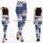 Floral Print Elephant Brushed Leggings Women