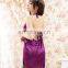 Top quality Sexy Babydoll Ladies Purple Silk Satin Lingerie