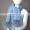 Wholesale Fashion Cute Design Plain Knit Wool Kid Winter Scarf