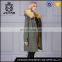 Factory custom made popular fur hooded top jacket with fur collar trim