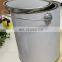 4L open round pot oil/paint tin bucket with curly edge lid with handle