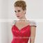EM9101 Sweetheart Rhinestone cap sleeve Ruched waist Fashionable prom dress