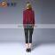 Opening design Wine red long sleeve ladies tassel coat for cool summer autumn