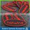 soft silicone resin 3D customized sew on garment rubber tag