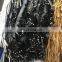 Fashion black color 10cm width tassel fringe trim PU leather fringe trim wholesale