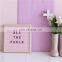 10x10inch  Home Decoration Slotted Felt Advertising Board with Pine Wood Frames and Plastic Letters