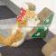 Wholesale Turbo Cat Scratch Corrugated Paper Cube Goods Cardboard Board Scratcher Scratching Pad Cat Products Wall Toy For Cat