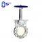 WCB Body PN16 PN10 DN300 DN400 DN500 Rising Stem Knife Gate Valve With Electric Actuator