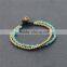 Purple woven stone beaded bracelet handcuff XE09-0241