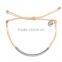 2015 simple magnetic copper bracelet wax cotton cord bracelet