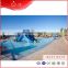 Water Swimming Pool Curved Slide Playground Slides For Recreation Center