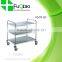 kitchen service food hand trolley cart with wheels